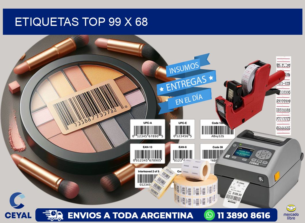 etiquetas top 99 x 68