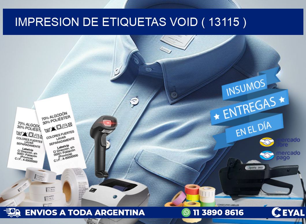 impresion de etiquetas VOID ( 13115 )