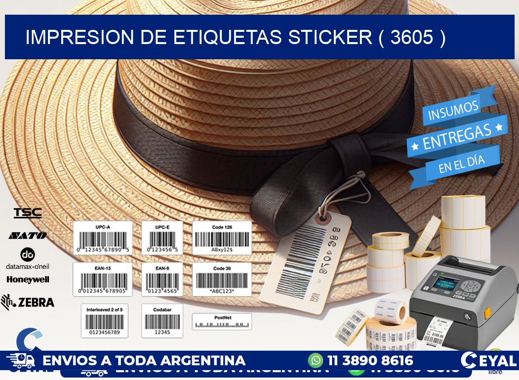 impresion de etiquetas sticker ( 3605 )