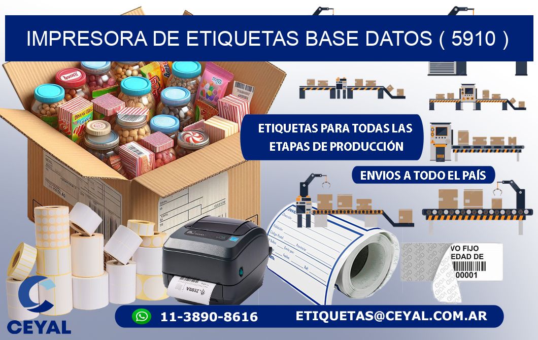 impresora de etiquetas base datos ( 5910 )