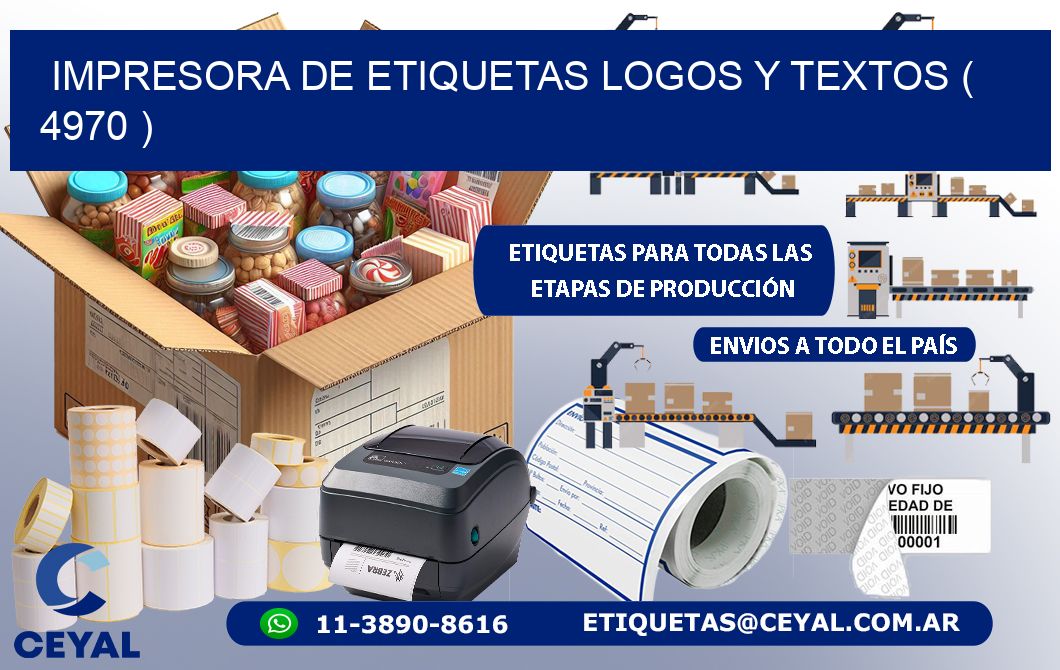 impresora de etiquetas logos y textos ( 4970 )