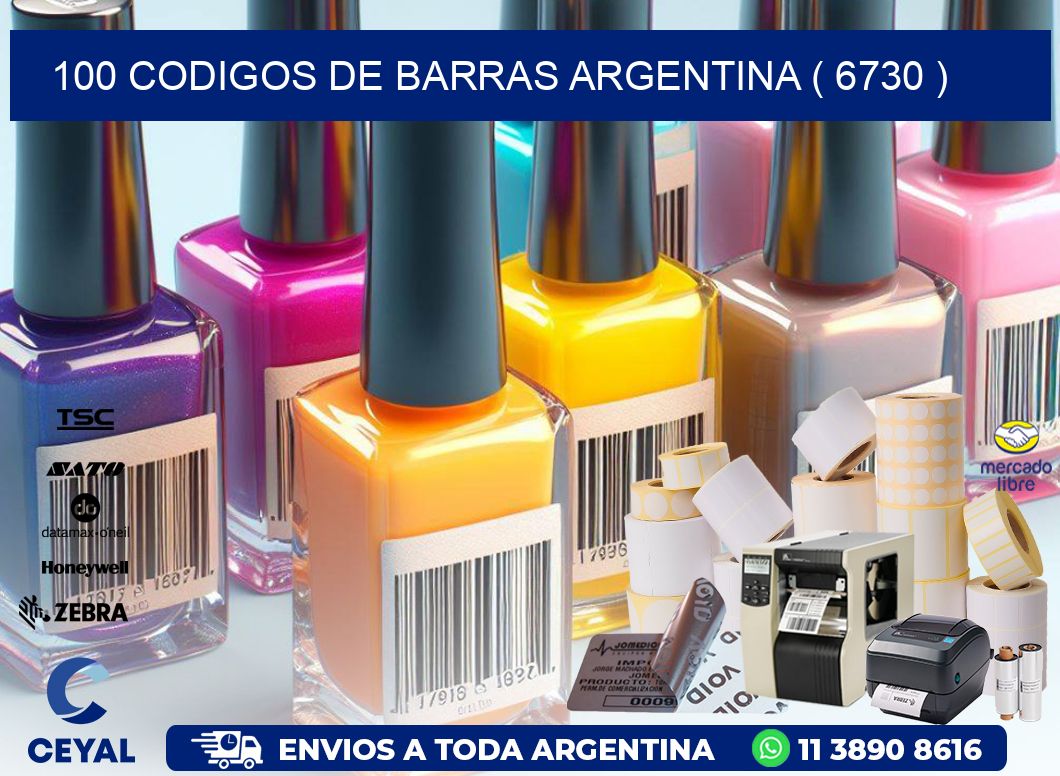 100 codigos de barras argentina ( 6730 )