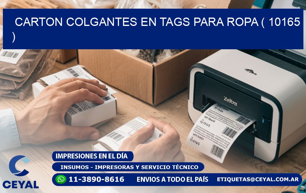 CARTON COLGANTES EN TAGS PARA ROPA ( 10165 )