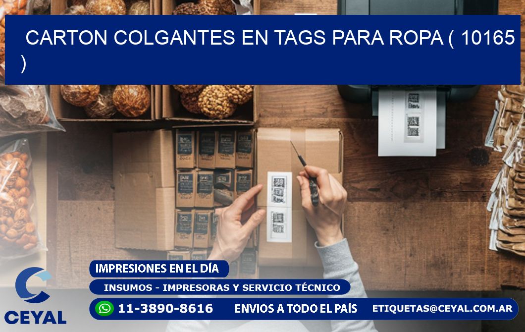 CARTON COLGANTES EN TAGS PARA ROPA ( 10165 )