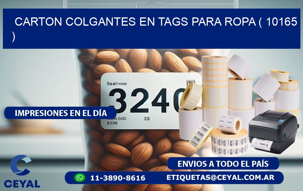 CARTON COLGANTES EN TAGS PARA ROPA ( 10165 )