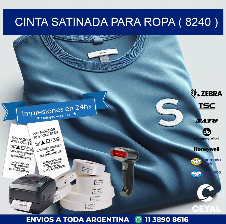 CINTA SATINADA PARA ROPA ( 8240 )