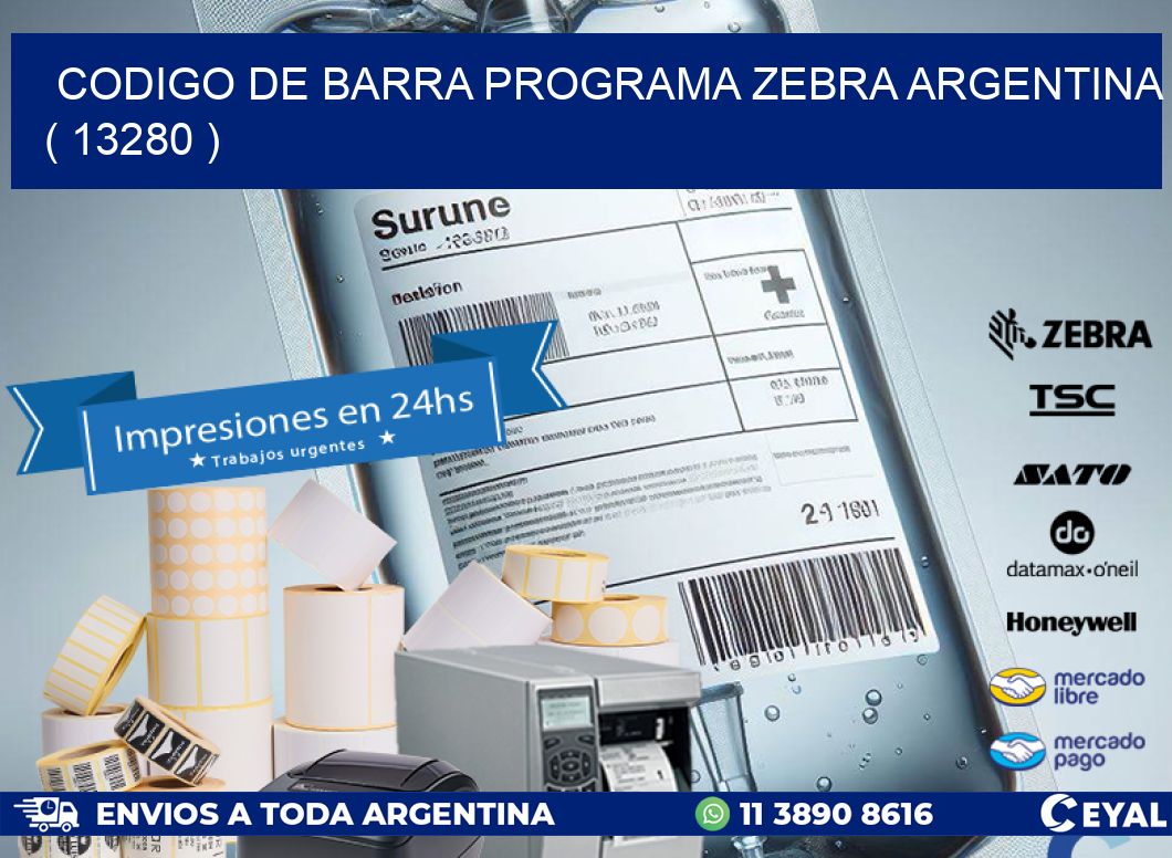 CODIGO DE BARRA PROGRAMA ZEBRA ARGENTINA ( 13280 )