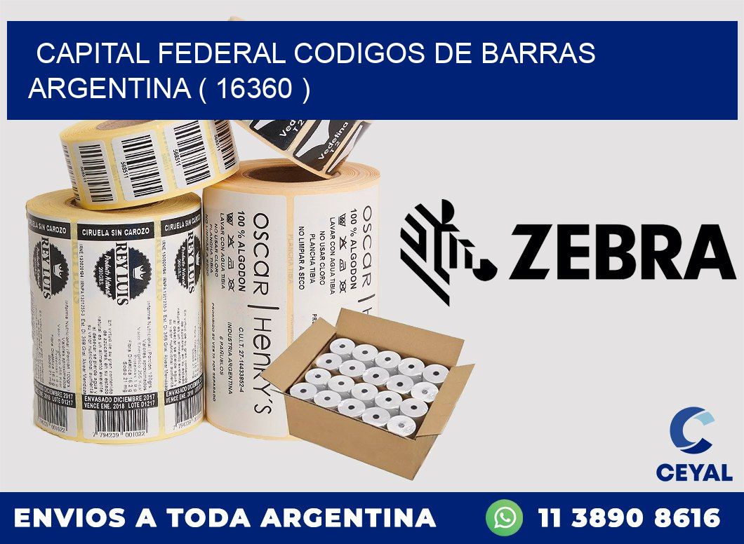 Capital federal codigos de barras argentina ( 16360 )