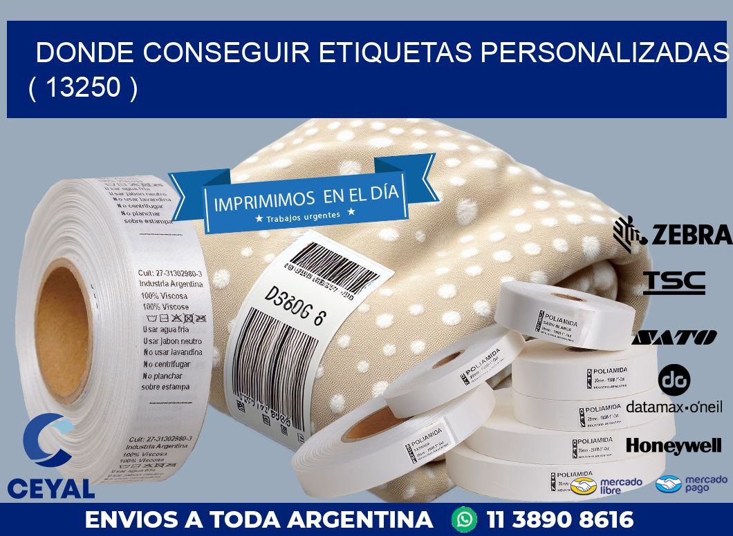 DONDE CONSEGUIR ETIQUETAS PERSONALIZADAS ( 13250 )