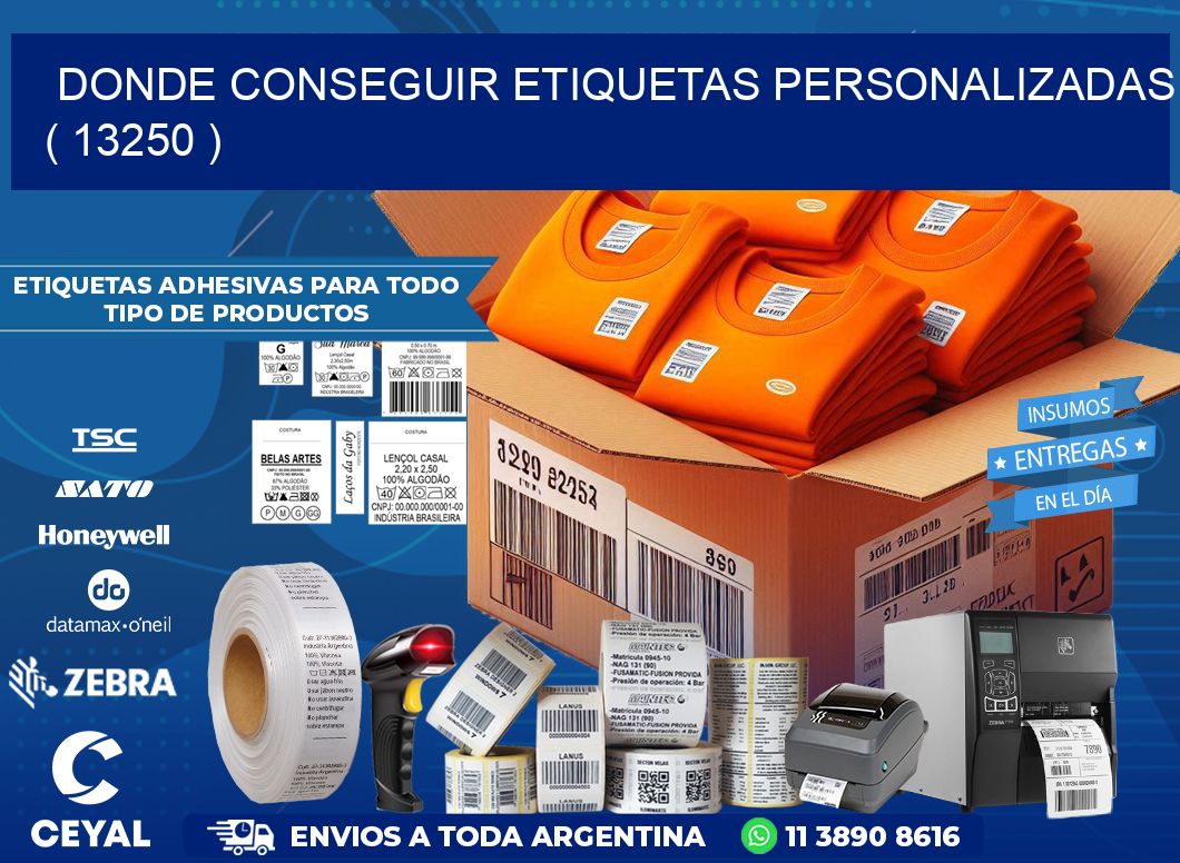 DONDE CONSEGUIR ETIQUETAS PERSONALIZADAS ( 13250 )