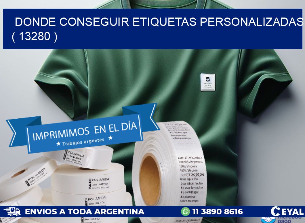 DONDE CONSEGUIR ETIQUETAS PERSONALIZADAS ( 13280 )