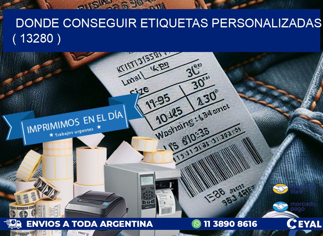 DONDE CONSEGUIR ETIQUETAS PERSONALIZADAS ( 13280 )