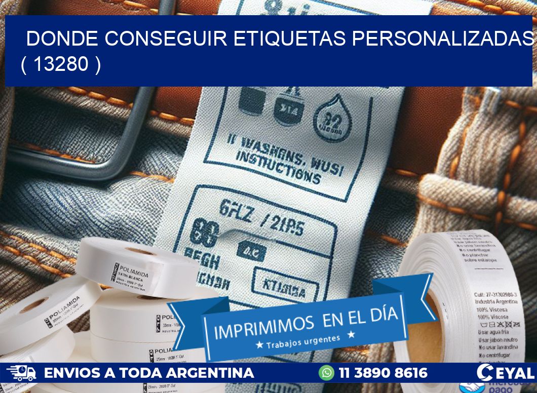 DONDE CONSEGUIR ETIQUETAS PERSONALIZADAS ( 13280 )