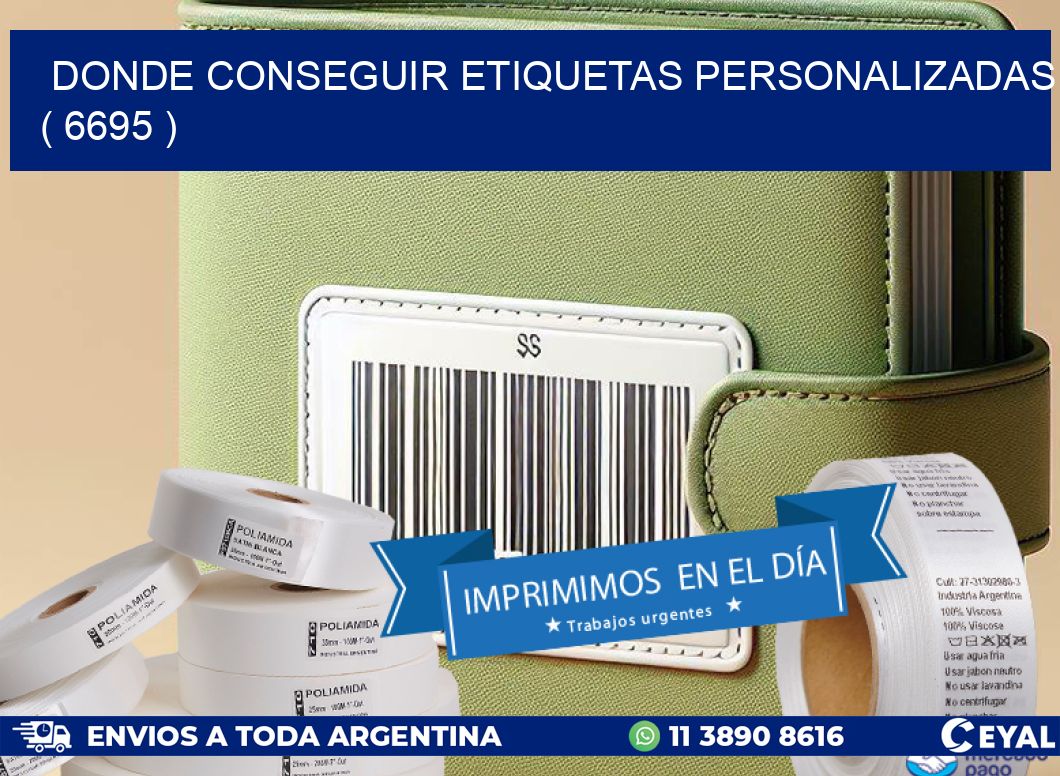DONDE CONSEGUIR ETIQUETAS PERSONALIZADAS ( 6695 )