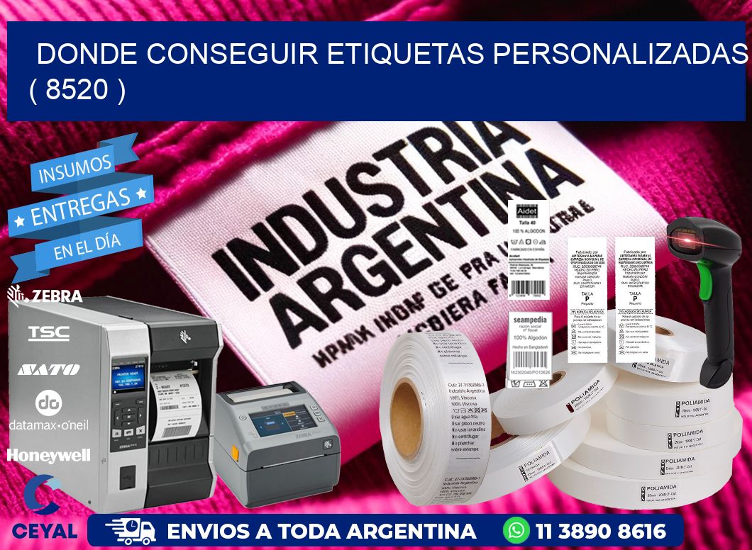DONDE CONSEGUIR ETIQUETAS PERSONALIZADAS ( 8520 )