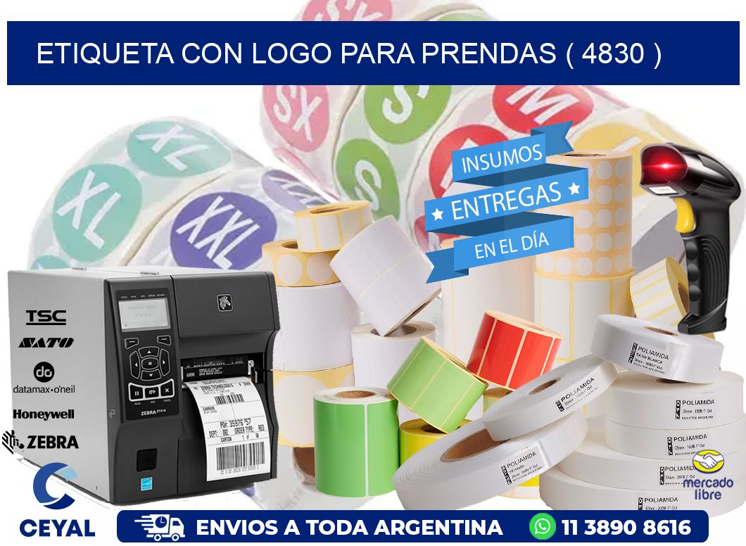 ETIQUETA CON LOGO PARA PRENDAS ( 4830 )