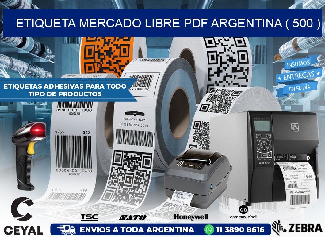 ETIQUETA MERCADO LIBRE PDF ARGENTINA ( 500 )