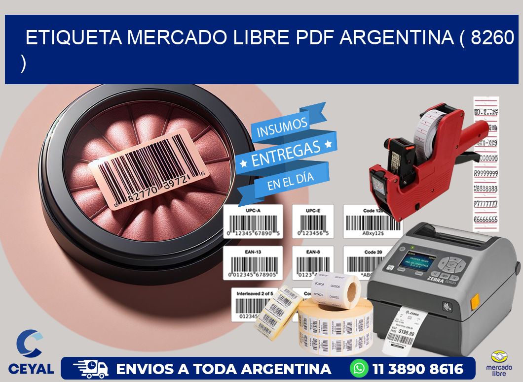 ETIQUETA MERCADO LIBRE PDF ARGENTINA ( 8260 )