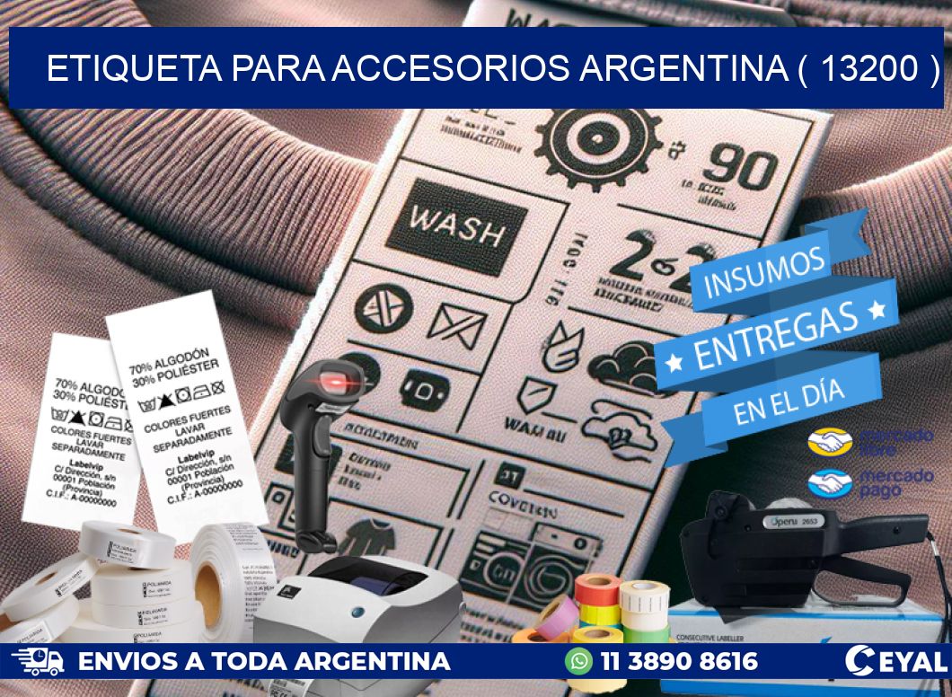ETIQUETA PARA ACCESORIOS ARGENTINA ( 13200 )