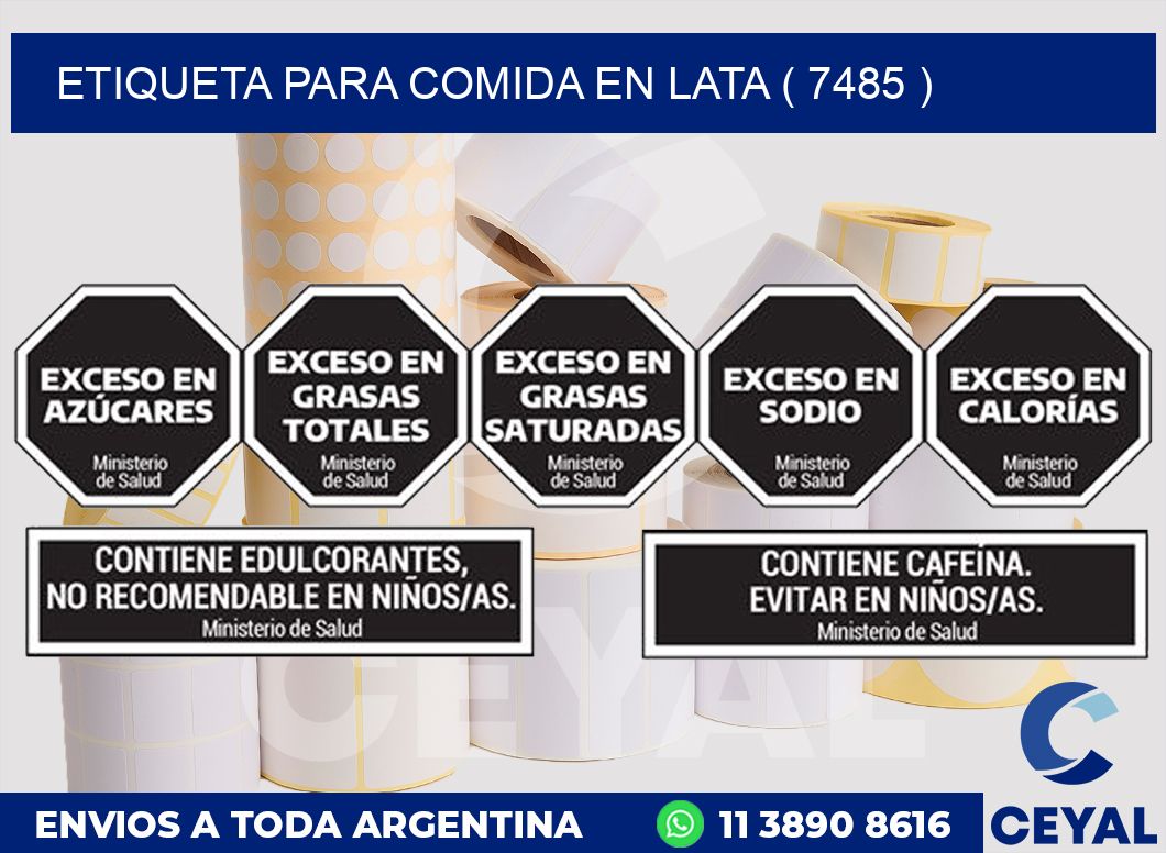 ETIQUETA PARA COMIDA EN LATA ( 7485 )