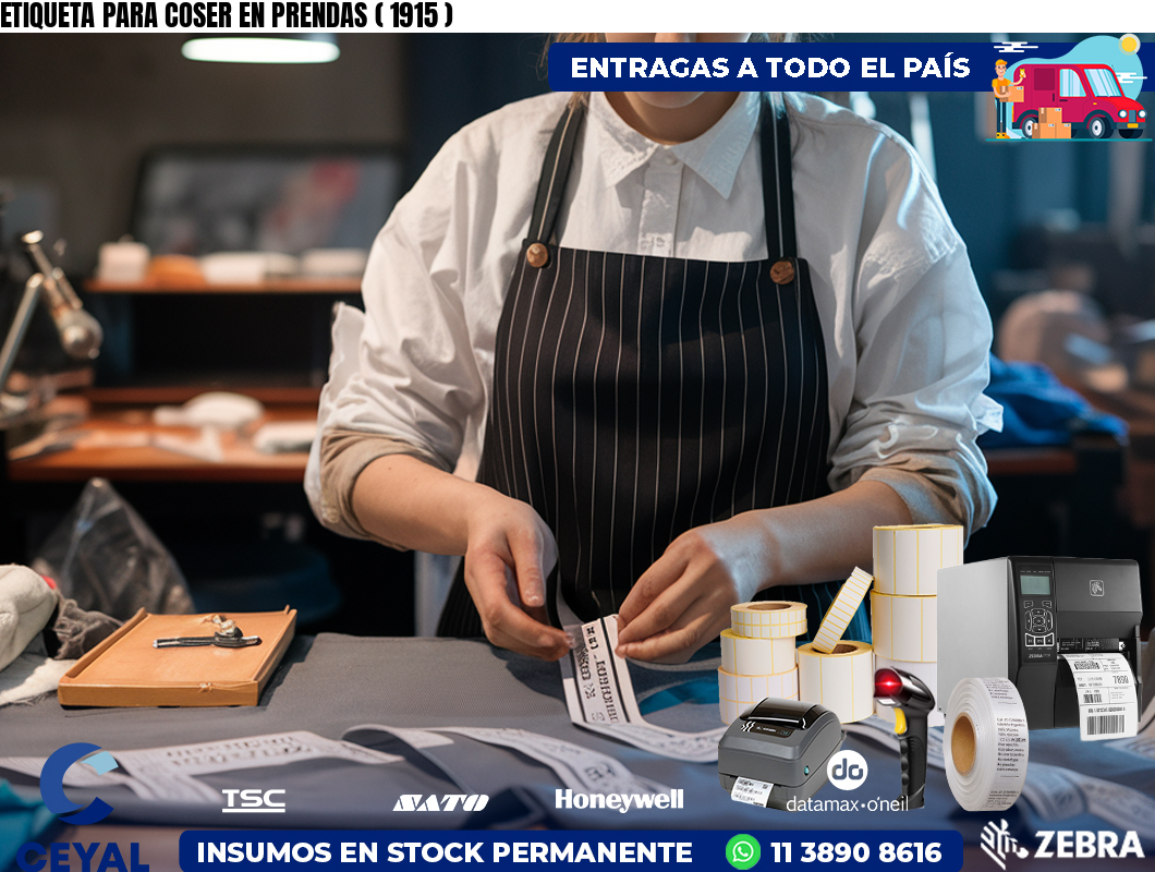 ETIQUETA PARA COSER EN PRENDAS ( 1915 )
