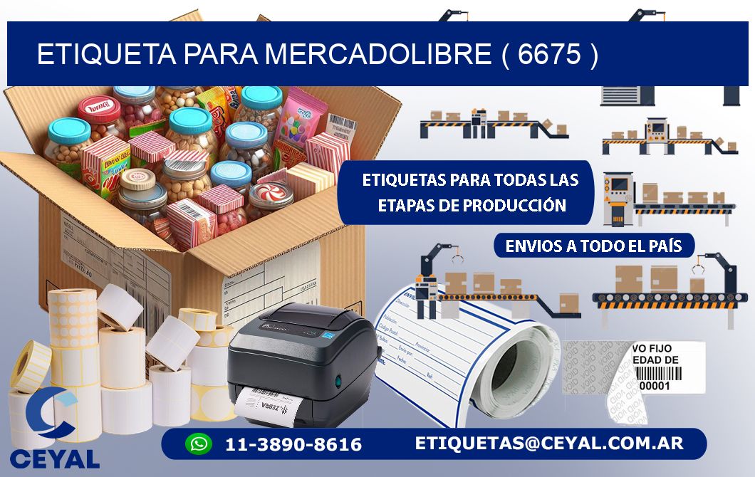 ETIQUETA PARA MERCADOLIBRE ( 6675 )