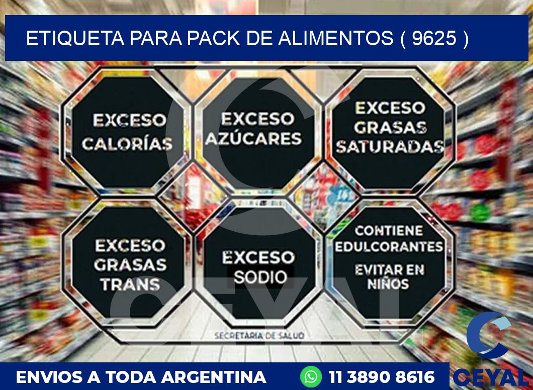 ETIQUETA PARA PACK DE ALIMENTOS ( 9625 )