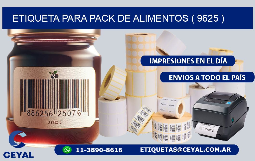 ETIQUETA PARA PACK DE ALIMENTOS ( 9625 )
