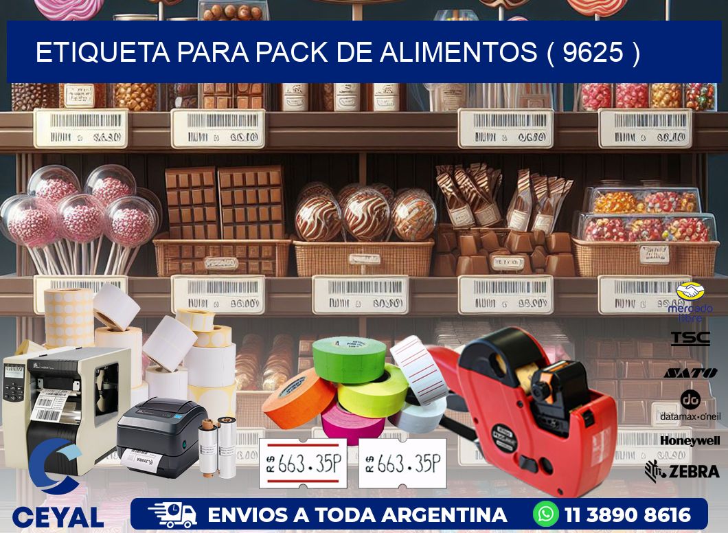 ETIQUETA PARA PACK DE ALIMENTOS ( 9625 )