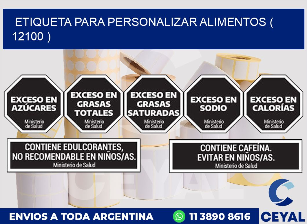 ETIQUETA PARA PERSONALIZAR ALIMENTOS ( 12100 )
