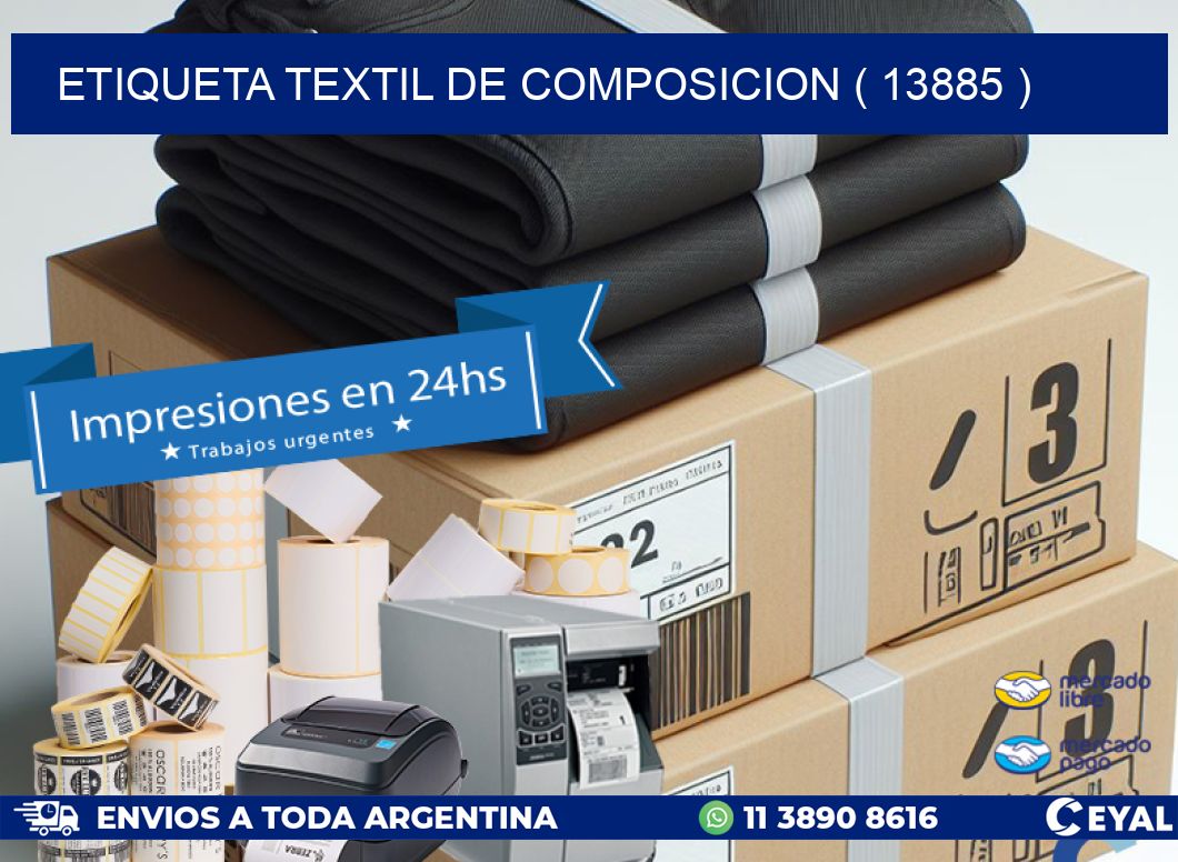ETIQUETA TEXTIL DE COMPOSICION ( 13885 )