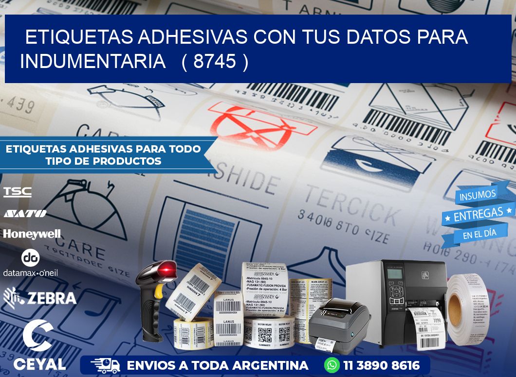 ETIQUETAS ADHESIVAS CON TUS DATOS PARA INDUMENTARIA   ( 8745 )