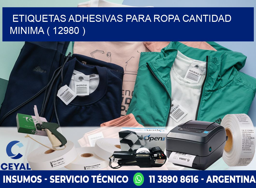 ETIQUETAS ADHESIVAS PARA ROPA CANTIDAD MINIMA ( 12980 )