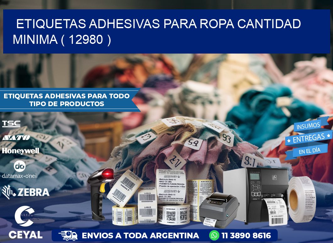 ETIQUETAS ADHESIVAS PARA ROPA CANTIDAD MINIMA ( 12980 )