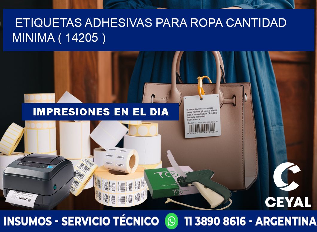 ETIQUETAS ADHESIVAS PARA ROPA CANTIDAD MINIMA ( 14205 )