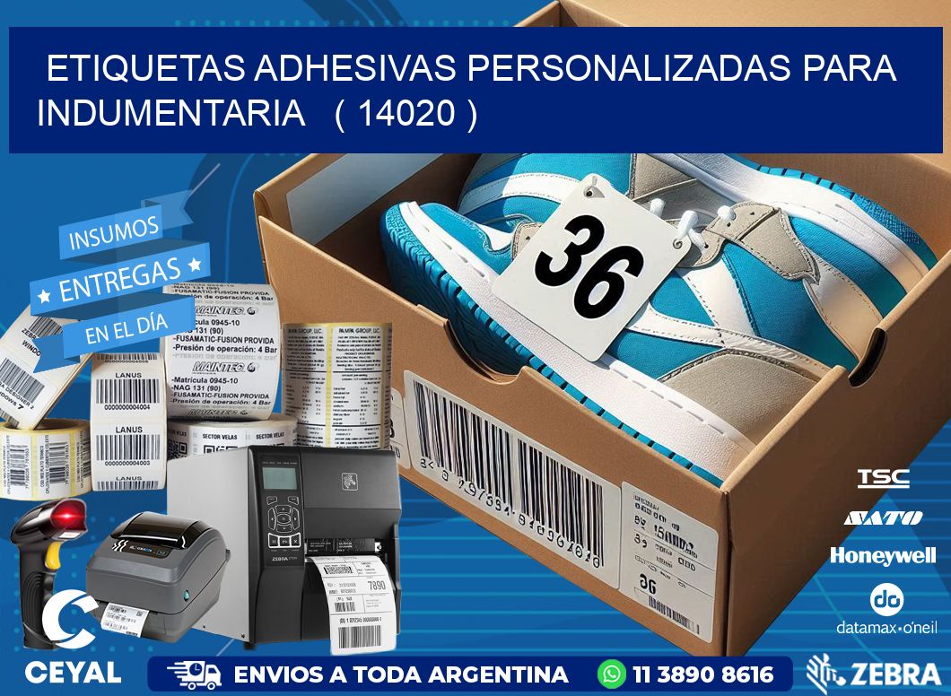 ETIQUETAS ADHESIVAS PERSONALIZADAS PARA INDUMENTARIA   ( 14020 )