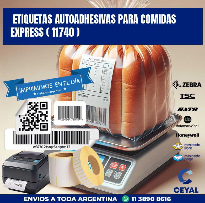 ETIQUETAS AUTOADHESIVAS PARA COMIDAS EXPRESS ( 11740 )