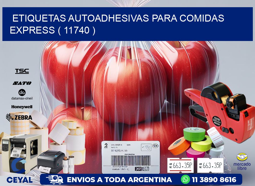 ETIQUETAS AUTOADHESIVAS PARA COMIDAS EXPRESS ( 11740 )