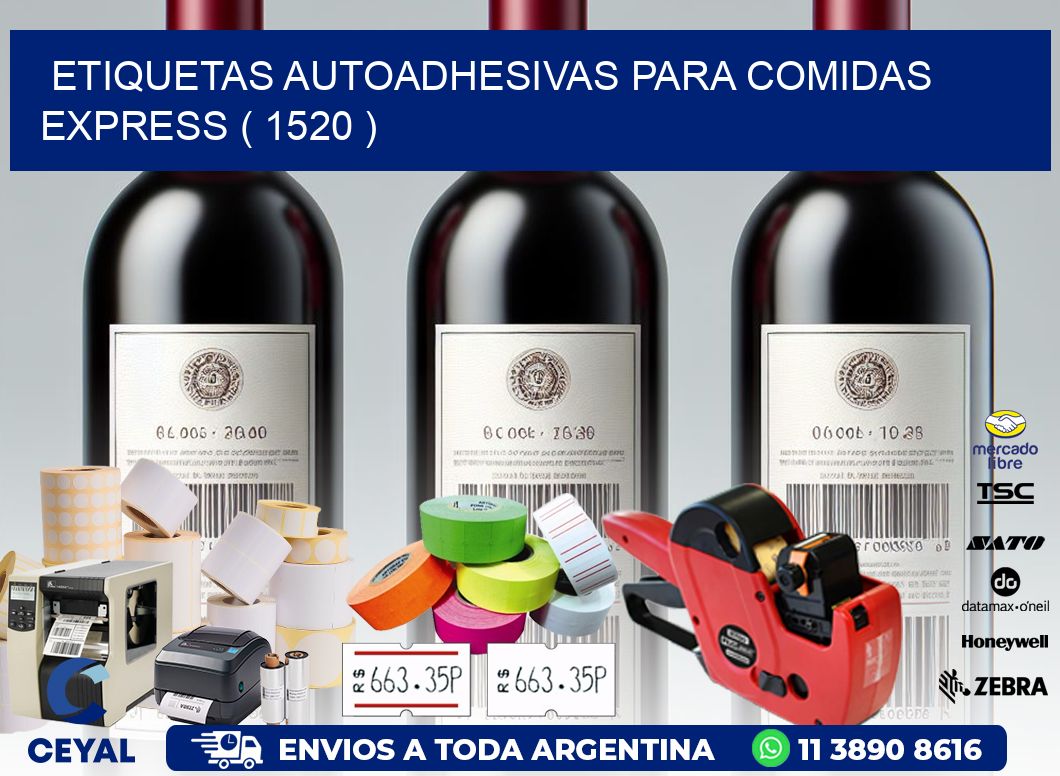 ETIQUETAS AUTOADHESIVAS PARA COMIDAS EXPRESS ( 1520 )