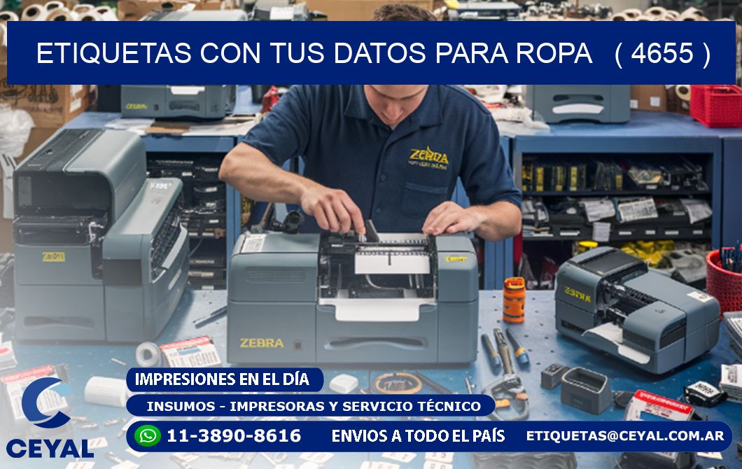 ETIQUETAS CON TUS DATOS PARA ROPA   ( 4655 )