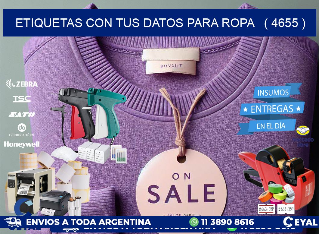 ETIQUETAS CON TUS DATOS PARA ROPA   ( 4655 )