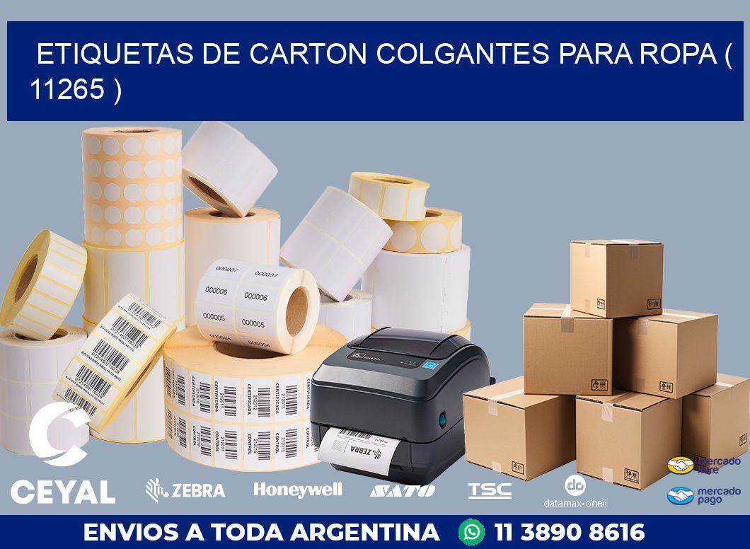 ETIQUETAS DE CARTON COLGANTES PARA ROPA ( 11265 )