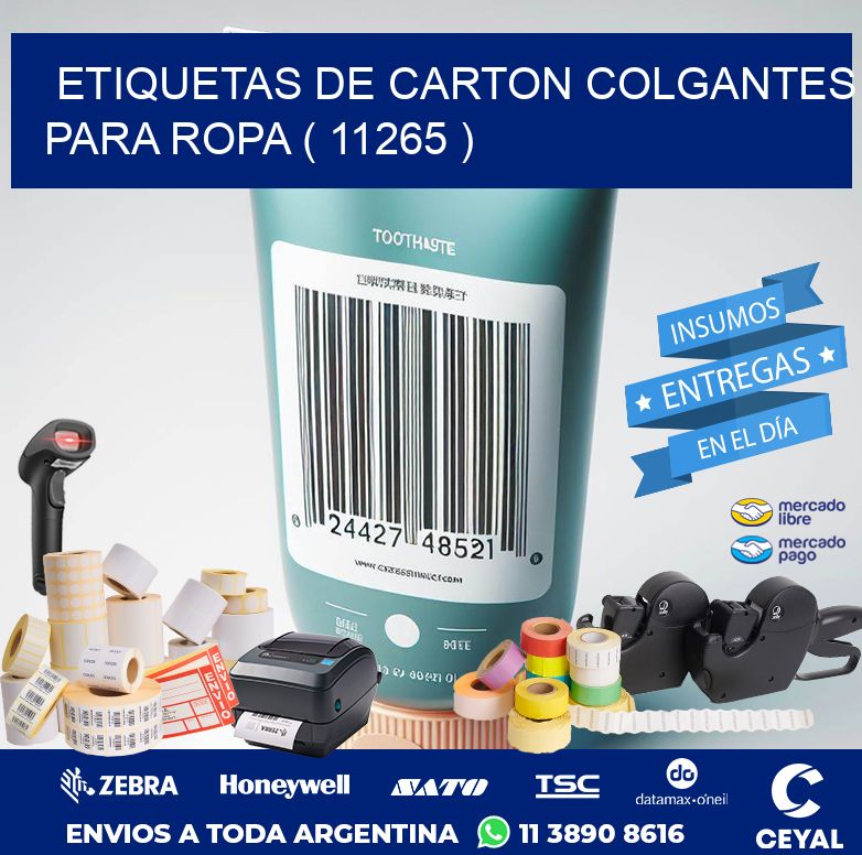 ETIQUETAS DE CARTON COLGANTES PARA ROPA ( 11265 )