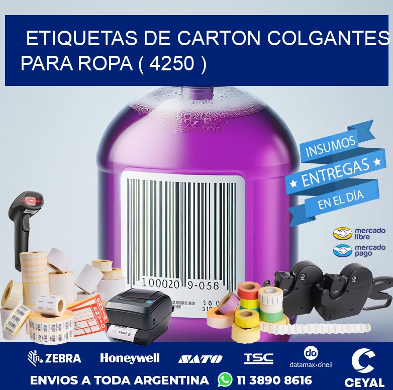 ETIQUETAS DE CARTON COLGANTES PARA ROPA ( 4250 )