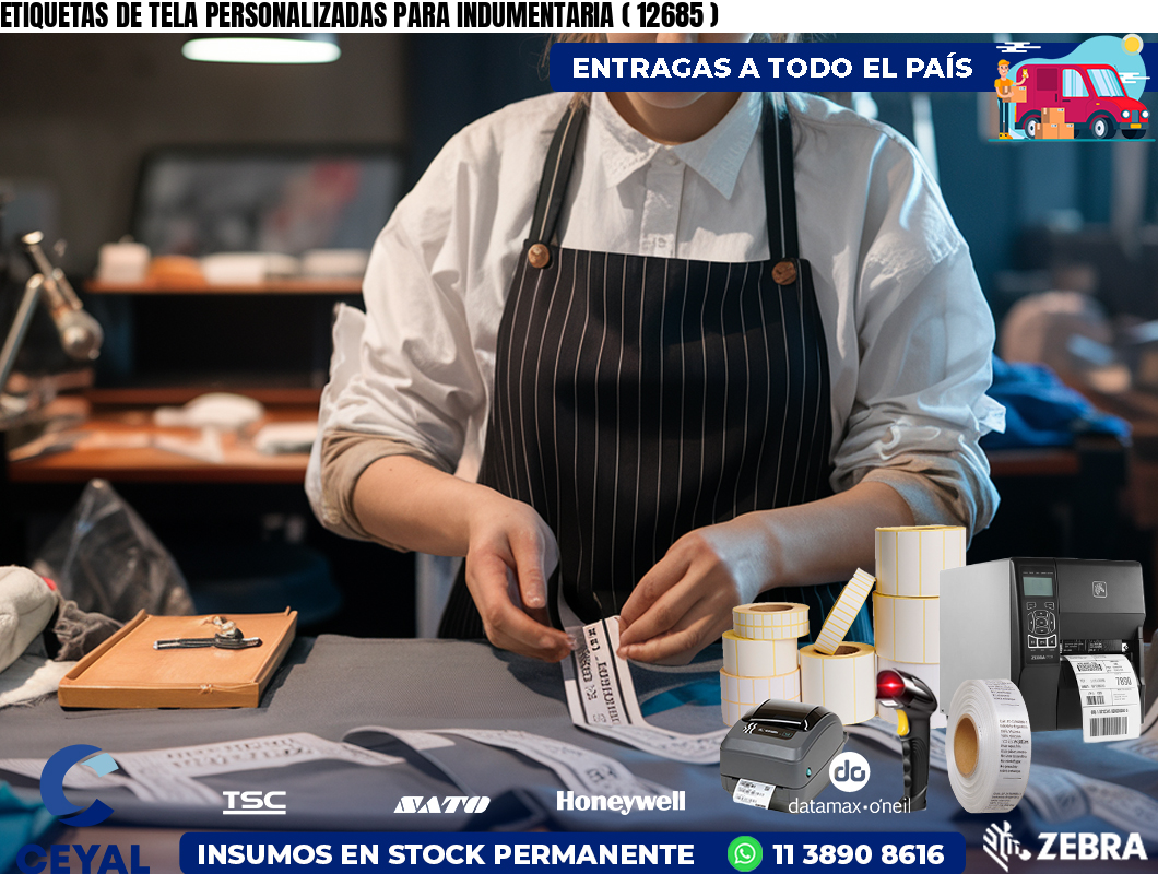 ETIQUETAS DE TELA PERSONALIZADAS PARA INDUMENTARIA ( 12685 )