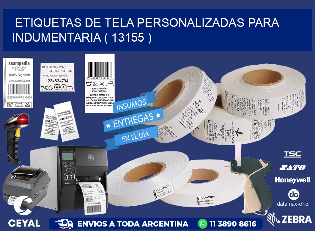 ETIQUETAS DE TELA PERSONALIZADAS PARA INDUMENTARIA ( 13155 )