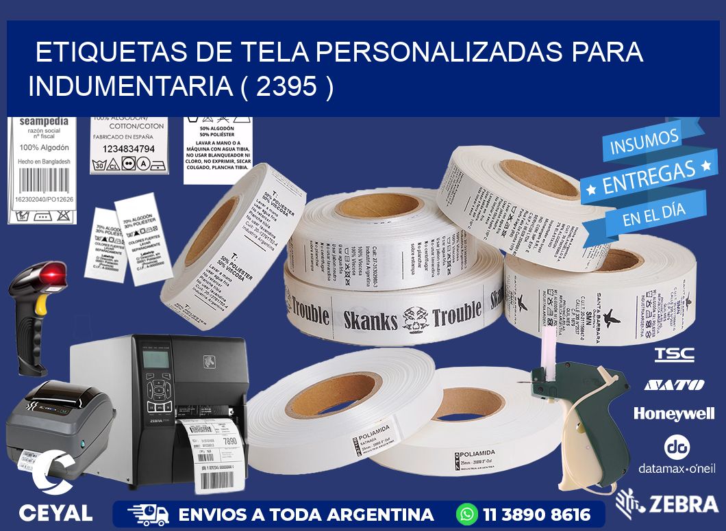 ETIQUETAS DE TELA PERSONALIZADAS PARA INDUMENTARIA ( 2395 )