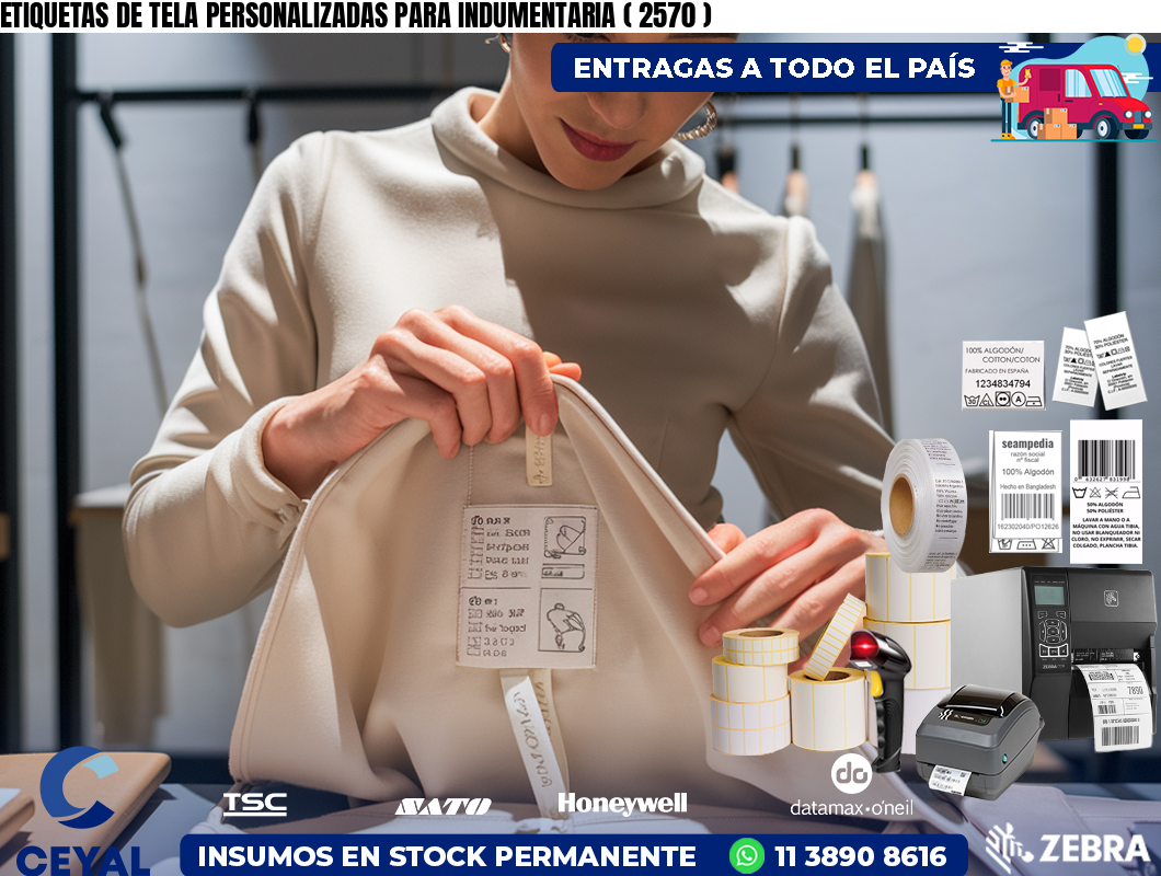 ETIQUETAS DE TELA PERSONALIZADAS PARA INDUMENTARIA ( 2570 )