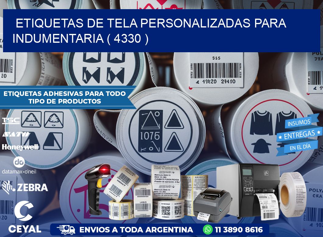 ETIQUETAS DE TELA PERSONALIZADAS PARA INDUMENTARIA ( 4330 )