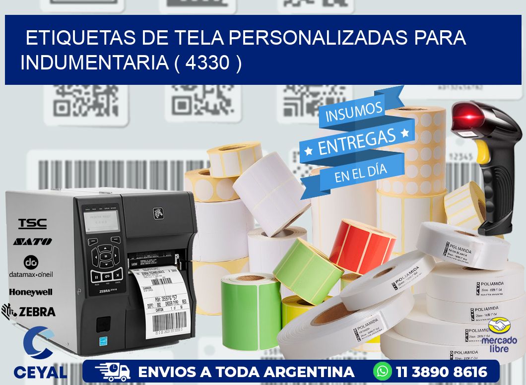 ETIQUETAS DE TELA PERSONALIZADAS PARA INDUMENTARIA ( 4330 )